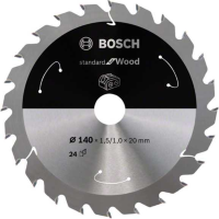 Bosch Standard for Wood cirkelzaagblad voor accuzagen 140 x 1,5 / 1 x 20 T24