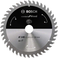 Bosch Standard for Wood cirkelzaagblad voor accuzagen 140 x 1,5 / 1 x 20 T42