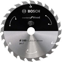 Bosch Standard for Wood cirkelzaagblad voor accuzagen 160 x 1,5 / 1 x 20 T24