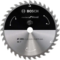 Bosch Standard for Wood cirkelzaagblad voor accuzagen 165 x 1,5 / 1 x 15,875 T36