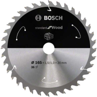 Bosch Standard for Wood cirkelzaagblad voor accuzagen 165 x 1,5 / 1 x 20 T36