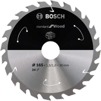 Bosch Standard for Wood cirkelzaagblad voor accuzagen 165 x 1,5 / 1 x 30 T24