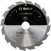 Bosch Standard for Wood cirkelzaagblad voor accuzagen 190 x 1,6 / 1,1 x 30 T16