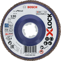 Bosch X LOCK Lamellenschijf Best for Metal, 125mm, K120 slijpschijf