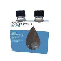 Sodastream Halve Literflessen Fuse   Zwart   2 Stuks