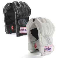 Boxing Fighting Grappling Half Finger Punch Leather Mitts Gloves