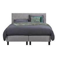 Boxspring Narvik   grijs   140x200 cm   Leen Bakker