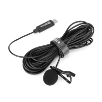 BOYA BY M3 Lavalier reversmicrofoon Mini Mic Omnidirectionele enkele kop 6 meter kabel voor USB Type C Bedenk Android sm