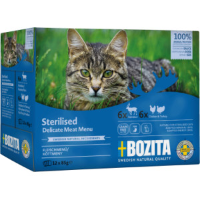 Bozita Indoor & Sterilised vlees stukjes in saus multipack natvoer kat 24 x 85 g