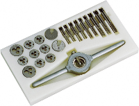BrÃ¼der Mannesmann M 53240 Schroefdraad reparatieset 30 delig HSS metrisch M1, M1.1, M1.2, M1.4, M1.6, M1.8, M2, M2.2, M2.5