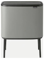 Brabantia Bo Touch Bin 127229 Afvalbak 33 l Staal (l x b x h) 312 x 540 x 680 mm Grijs 1 stuk(s)