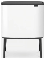Brabantia Bo Touch Bin 31 35 23 Afvalbak 33 l Staal (l x b x h) 312 x 540 x 680 mm Wit 1 stuk(s)
