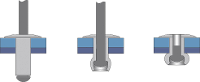 Bralo S1030004816 Blindklinknagel (Ã x l) 4.8 Mm x 16 mm Staal Aluminium 25 stuks
