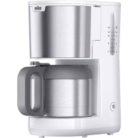 Braun KF 1505 WH Koffiezetapparaat RVS, Wit Met thermoskan