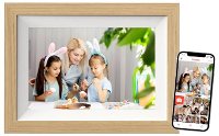 Braun Phototechnik DigiFrame 10W WiFi Digitale WiFi fotolijst 25.7 Cm 10.1 Inch Energielabel: C (A   G) 1280 x 800 Pixel 32 GB Beuken