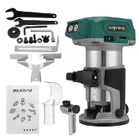 Bravobro 1580W Cordless Brushless Electric Trimmer Woodworking Engraving Slotting Trimming Carving Router