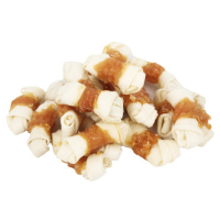 Brekz Rawhide Dog Chews   runderhuid knoopbeen met kip (7,5 cm) 20 stuks