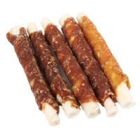Brekz Rawhide Dog Chews   runderhuid rolsticks met kip (17 cm) 1 x 5 stuks