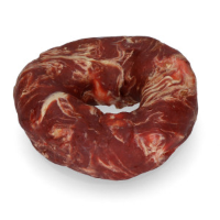 Rawhide Donut rund en vis kauwsnack hond 3 x 5 stuks