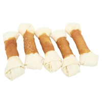 Runderhuid knoopbeen met kip   12,5 cm 2 x 5 stuks