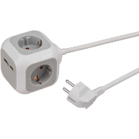 Brennenstuhl ALEA Power 2xUSB Charger + stekkerblok 4 voudig stekkerdoos