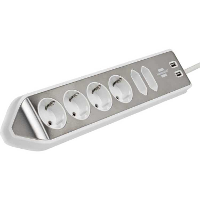 Brennenstuhl Estilo hoekstopcontact 4 voudig met USB oplaadfunctie stekkerdoos