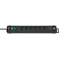 Brennenstuhl Premium Line stekkerdoos 6 voudig + 2x USB