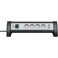 Brennenstuhl Premium Office Line stekkerdoos 4 voudig + 2x USB