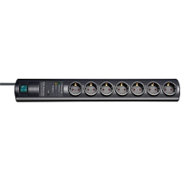 Brennenstuhl 1153300477 Main Follow 7 voudig Zwart Randaarde stekker 1 stuk(s)