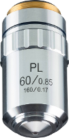 Bresser Optik DIN PL 60x, planachromatisch 5941560 Microscoop objectief Geschikt voor merk (microscoop) Bresser Optik