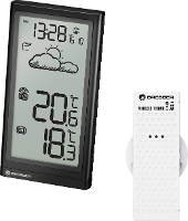 Bresser Optik Meteo Temp 7004200 Draadloos weerstation Verwachting voor 12 tot 24 uur Aantal sensoren max.: 1 Stuk(s)