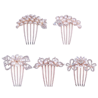 Bride Hairpin Bowknot Peacock Insert Five Comb Phoenix Hair Accessory
