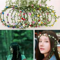 Bride Headband Flower Boho Women Lady Girl Floral Festival Wedding Garland Hair Head Band
