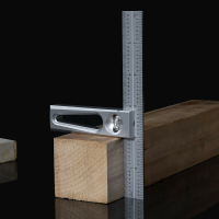 BRIDGE CITY TOOL WORKS DS 6v2 Dubbele Vierkant Roestvrij Stalen Rechthoekige 6in Schuifvierkant Heerser met PVD coating