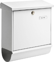Burg WÃ¤chter 32670 COMFORT Set 91300 W Brievenbus Plaatstaal Wit Sleutelslot