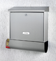 Burg Wächter 61290 BAVARIA B 1000 Brievenbus RVS Zilver Sleutelslot