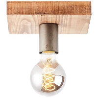 Brilliant plafondlamp Panto 1 lichts   hout   Leen Bakker