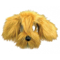 Carnaval verkleed dierenmasker   hond   bruine vacht   Puppy   volwassenen