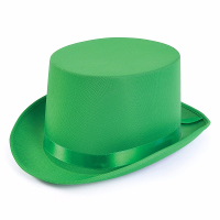 Carnaval verkleed hoge hoed   groen   satijn look   volwassenen