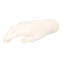 Carnaval verkleed korte kanten handschoenen voor dames   wit   M/XL   polyester