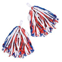 Cheerballs/Pompoms   2x   rood/wit/blauw   polyester   Cheerleaders