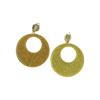 Disco klem oorbellen flower power   goud   Hippie/jaren 60 thema verkleed accessoires/sieraden