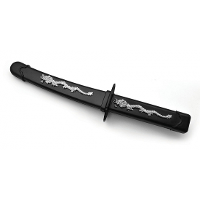 Ninja zwaard met draak   zwart   35 cm   Aziatische strijder verkleed speelgoed wapens