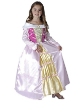 Bristol novelty Prinsessen verkleed jurk voor meisjes wit/roze