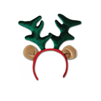 Rendier diadeem   met gewei en oren   kerstaccessoires   haarband