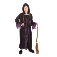 Bristol novelty Tovenaar cape kinderen/Halloween verkleedkleding zwart/paars voor kids