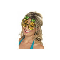 Tropische Hawaii thema verkleed bril met ananas glazen   dames   carnaval