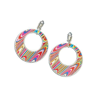 Verkleed Disco klem oorbellen   flower power   Hippie/jaren 60   verkleed accessoires