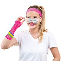 Verkleed haarband   neon roze   foute 70's/80's party   Carnaval   themafeest