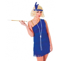 Bristol novelty Verkleedkleding Jaren 20 jurkje blauw
